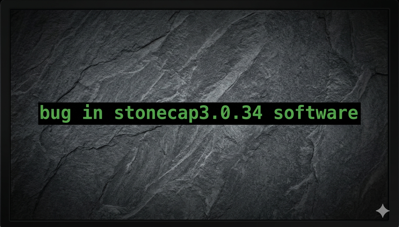 bug in stonecap3.0.34 software
