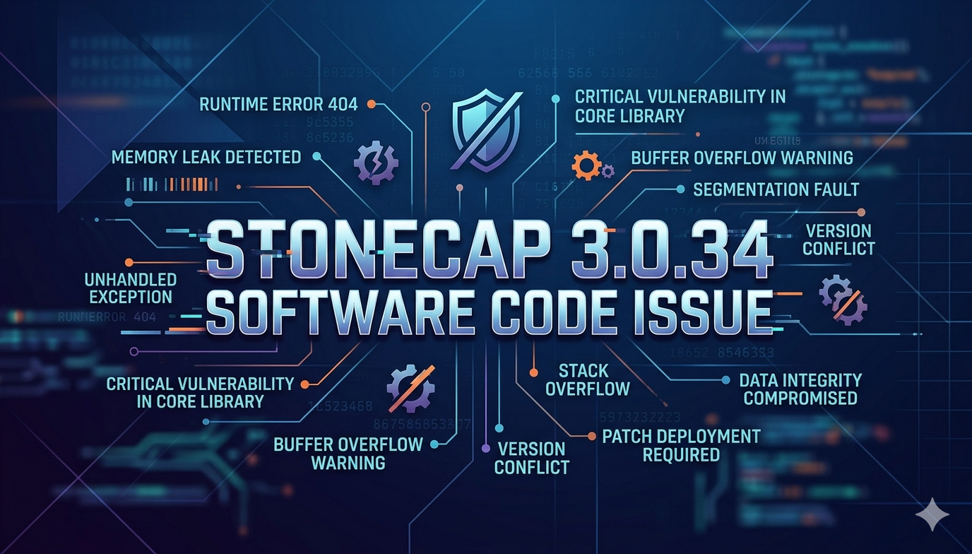 stonecap3.0.34 software code issue