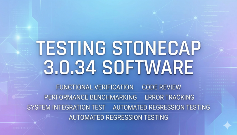 testing stonecap3.0.34 software